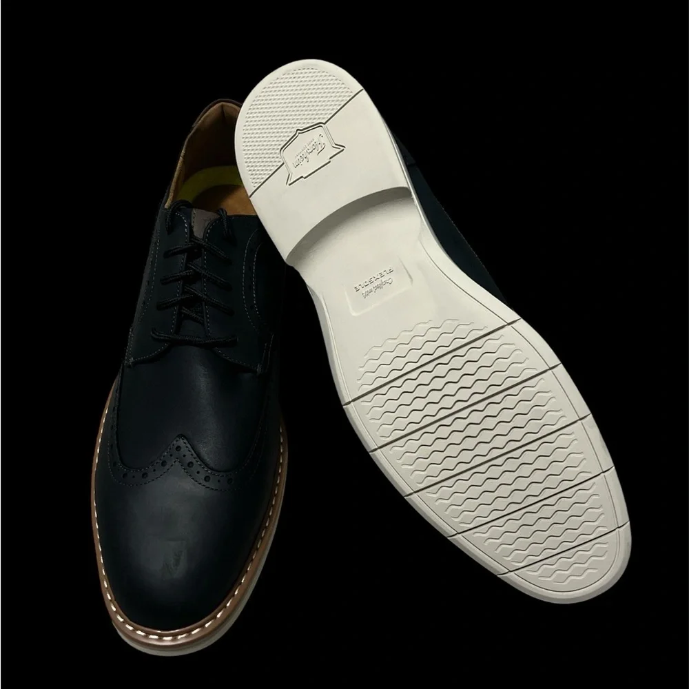 Size 13 Wide -Florsheim Mens Norwalk Wingtip Oxford Shoes Black 13414-010‎